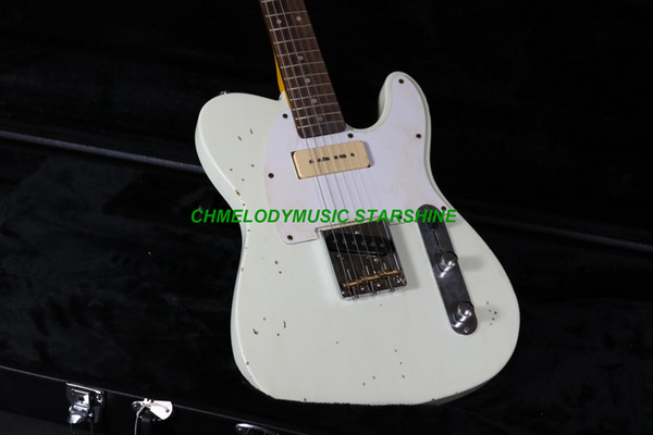 Chmelodymusic Lzeal starshine cream relic heirloom aged heritage electric guitar guitrra customized production available SSS pickups guitar