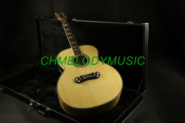 Chmelodymusic Lzeal starshine natural acoustic electric guitar guitrra customized production available SSS pickups guitar