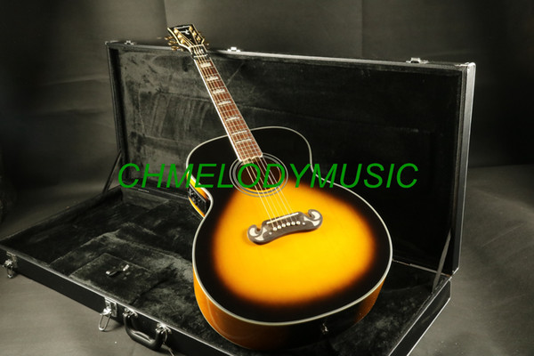 Chmelodymusic Lzeal starshine sunburst acoustic electric guitar guitrra customized production available SSS pickups guitar