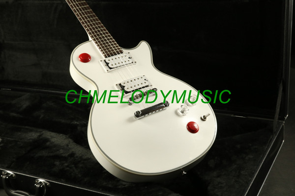 Chmelodymusic Lzeal starshine white mahogany body electric guitar guitrra customized production available SSS pickups guitar