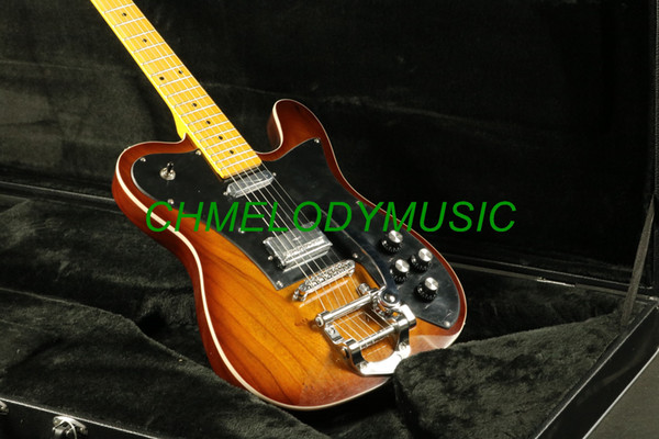 Chmelodymusic Lzeal starshine vintage tint gloss neck brown electric guitar guitrra customized production available SSS pickups guitar