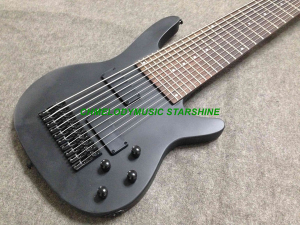 Chmelodymusic Lzeal starshine 10 string bass guitar matt black electric guitar guitrra customized production available SSS pickups guitar