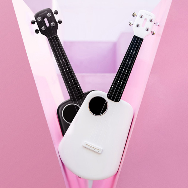 Populele 2 LED Bluetooth Smart Ukulele from Xiaomi Soprano Ukulele Concert 4 Strings 23 Inch White Acoustic Electric Guitar Uke