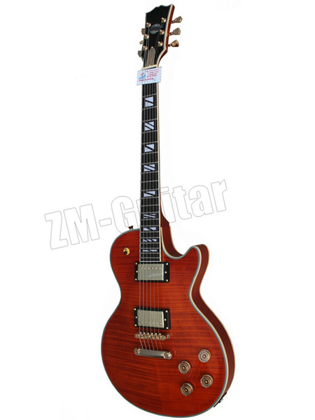 Wholesale -New Arrival Custom Shop Red Stripe Ebony fingerboard earth head Electric guitar in stock / with Gift