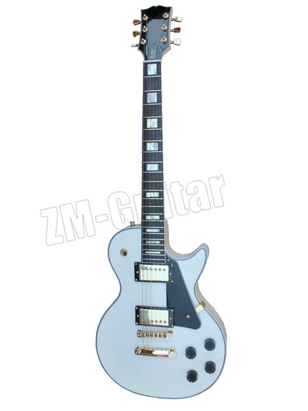 Free Shipping Ebony Fingerboard, Alpine White, Golden Hardware Custom LP Electric Guitar In Store