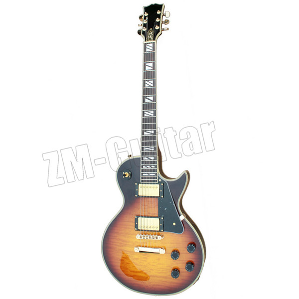 New Arrival black orange earth head Electric guitar in stock / with gift