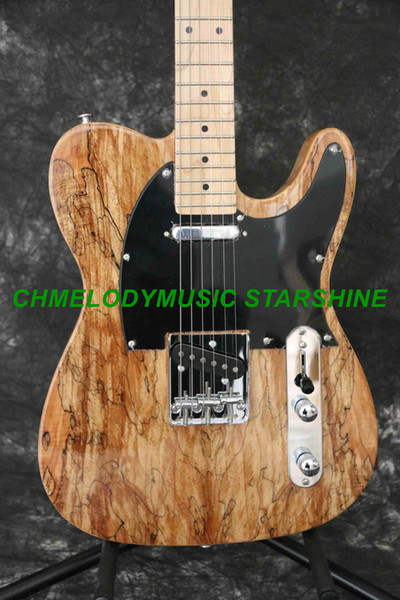 Chmelodymusic Lzeal starshine spalted maple top natural color electric guitar guitrra customized production available SSS pickups guitar