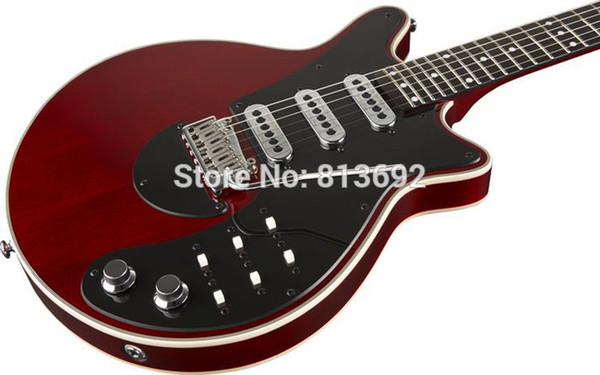 Custom Shop Guild BM01 Brian May Signature Red Guitar Black Pickguard Tremolo Bridge 22 Frets China OEM Guitars Factory