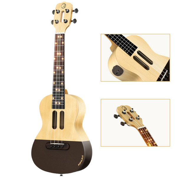 Populele U1 23 inch Smart Concert Ukulele Uke Kit Supports APP Teaching for Hawaiian Hula Music