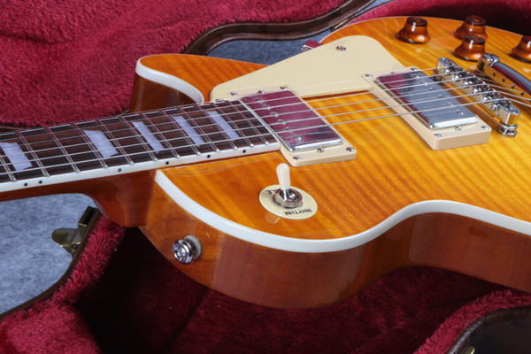 in stock 1959 r9 honey burst LP style standard best tiger fire electric guitar free shipping!