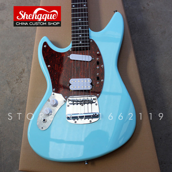 SHENGQUE custom Left handed electric guitar 6 strings blue color with ebony fingerboard st guitarra musical instrument shop