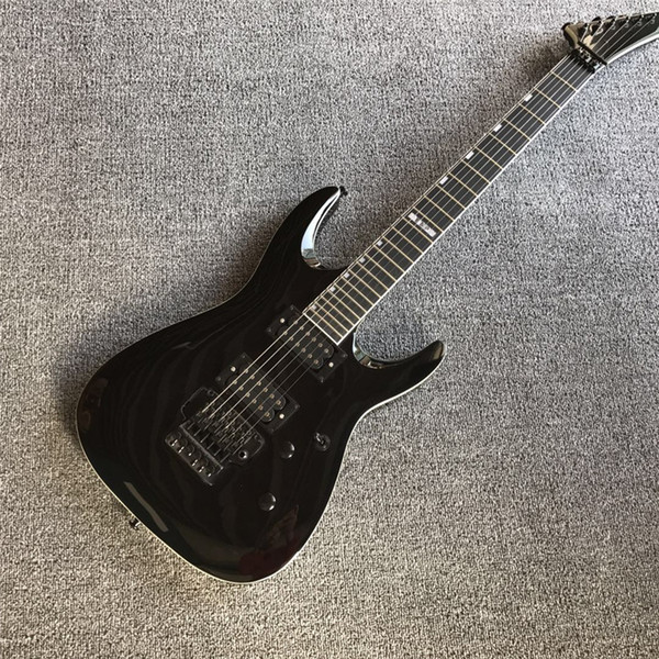 New arrival black color electric guitar 6 strings with cool shape