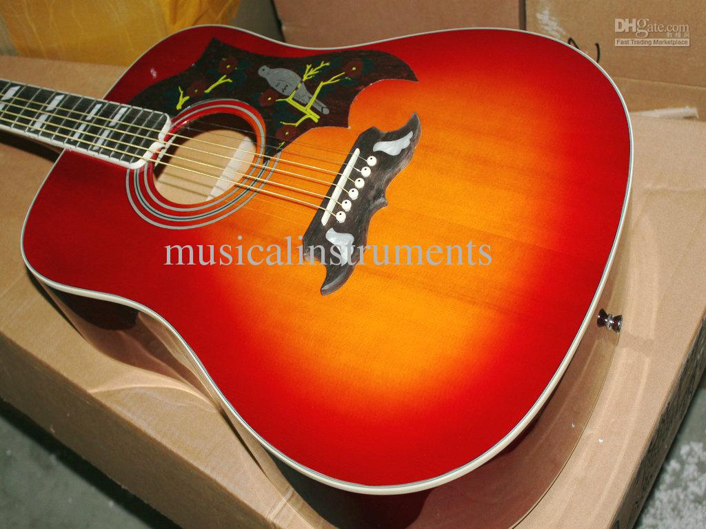 NEW Cherry burst Acoustic Electric Guitar With EQ Musical Instruments beginning student Electric Guitar Christmas gifts