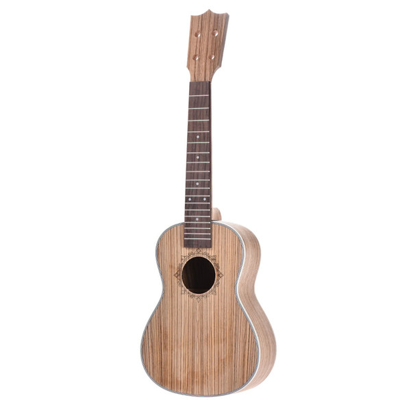 23in Concert Ukelele Ukulele Hawaii Guitar DIY Kit Zebra Wood Body & Rosewood Fingerboard