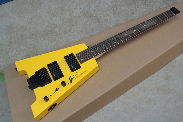 free shipping high quality EMG Pickup Spirit By Steinberger yellow electric guitar 15-1-1