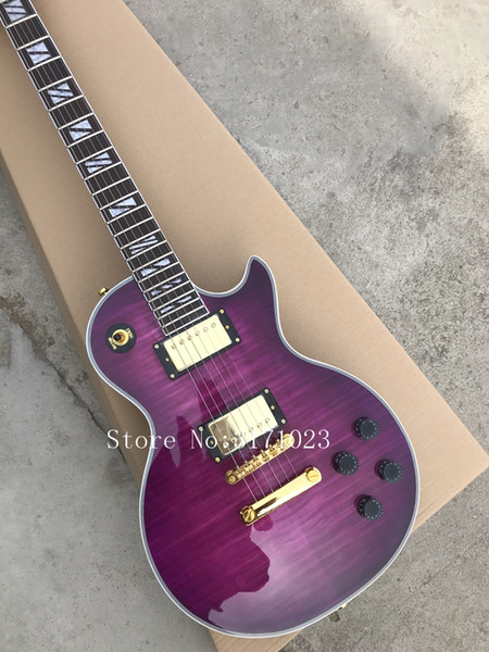 2018 New + Factory + Chibson custom shop electric guitar GB 1959 violet guitar in stock purple custom with inlays