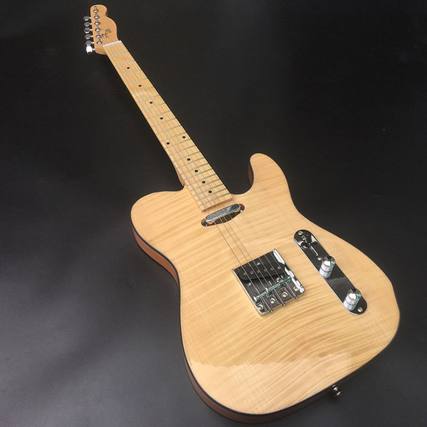Alder body With Flamed Maple Top TL Electric Guitar, Chrome Hardware,High quality free shipping