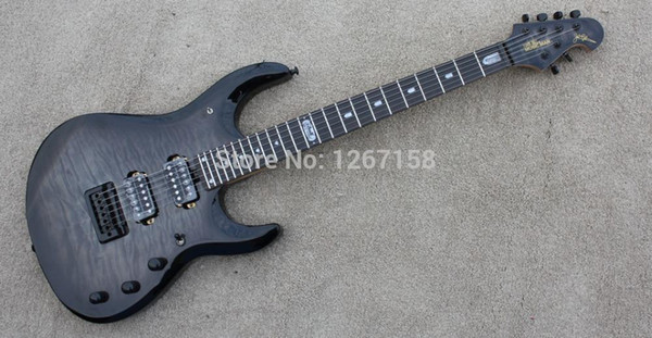 2017new style High quality hand made solid body trans black color music JP electric guitar Free shipping,Real photo shows