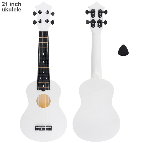 Sale 21 Inch Soprano Ukulele 15 Fret ABS Material 4 Strings Hawaii Guitar with Pick for Kids and Beginner