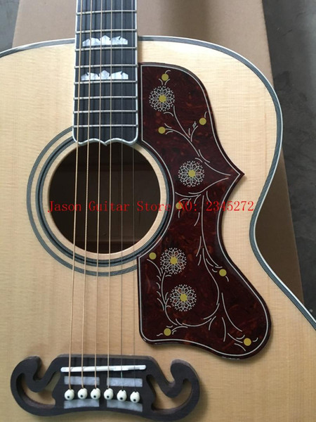 2018 New + Factory + Chibson J200 flame maple acoustic guitar J200 electric acoustic Deluxe guitar spruce top acoustic+customize