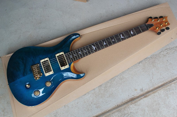 New to blue electric guitar, high quality guitar custom shop, free shipping!