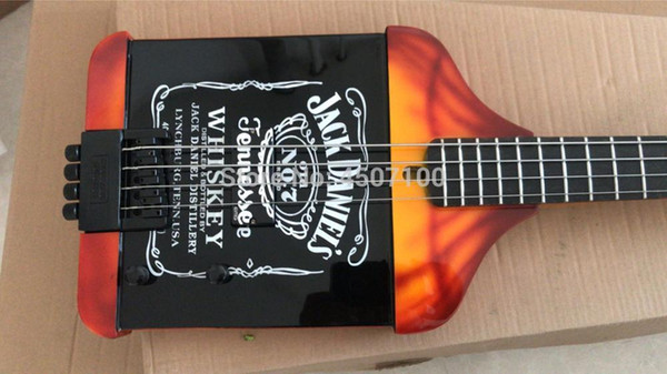 custom shop;4 strings jack daniels bass guitar;whiskey shaed body bass guitar with origianl EMG pickups;