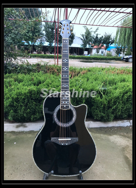 Starshine Top Quality Acoustic Guitar ZZ-OV Solid Spruce O-vation Style Electric Acoustic Guitar High Quality Back&side