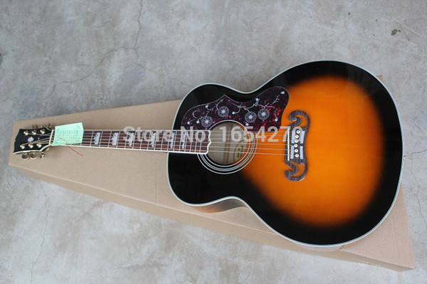 Free shipping Wholesale New SJ200 Guitar natural color acoustic Guitar 151101