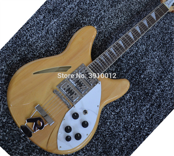 Wholesale and Retail Natural 12 Strings Semi-hollow 325 330 Rick Electric Guitar 3 Pickups