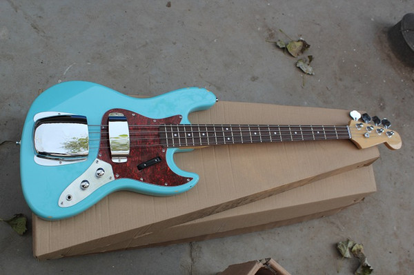 Do the old blue bass guitar, red guard, rosewood fingerboard, high-quality guitar custom shop, free shipping!