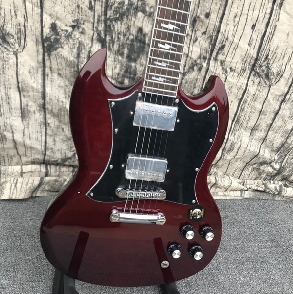 Hot sales wine red electric guitar with rosewood fingerboard for begineer