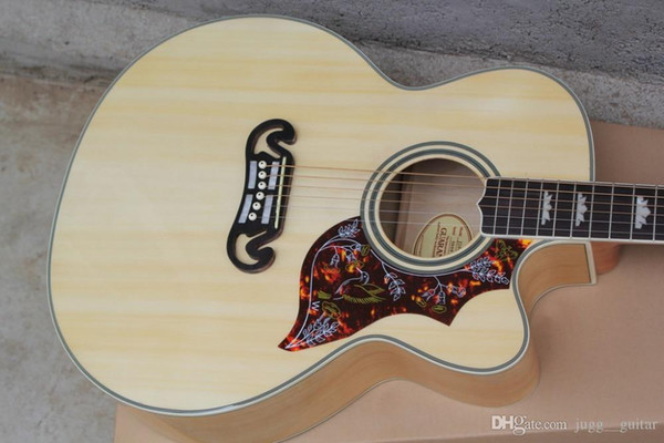 Custom Humming Bird G200 Natural Acoustic Electric Guitar Spurce Top Maple Back & Side, Single Cutaway, 101 301 Fishman Presys Pickups