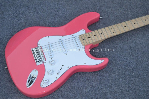 OEM Factory Wholesale Top quality - HOT SALE pink st Maple fingerboard electric guitar free shipping 719