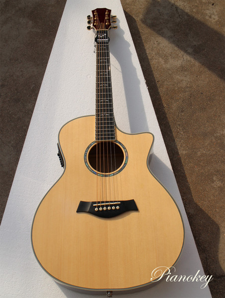 41 inch Transparent wood color Cut-away guitar acoustic,Customize logo free of charge guitars