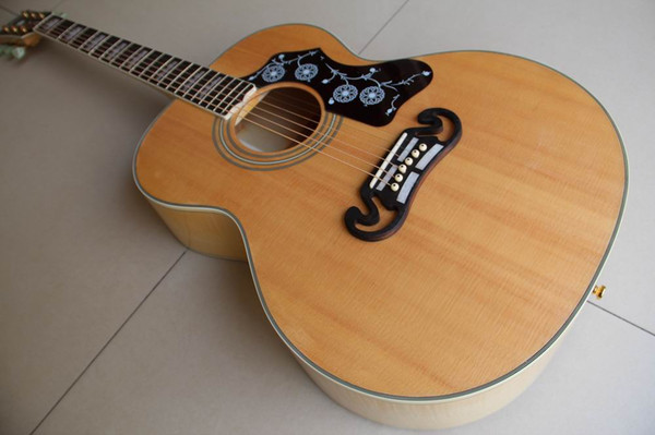 Free shipping!New Arrival SJ200 43# Acoustic guitar made of solid maple top quality 120419