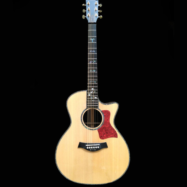 Wholesale handcrafted 41'' cut away acoustic guitar,AAA solid spruce top,ebony fingerboard,free shipping guitars