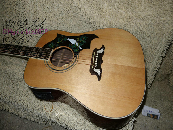 Custom natural Acoustic Electric Guitar from china Guitar Factory free shipping