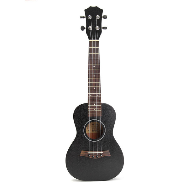 Professional 23 Inch Sapele Black Concert Ukulele with Rosewood Fingerboard For Beginner Four-stringed Instrument