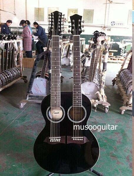 New brand acoustic double head stock guitar