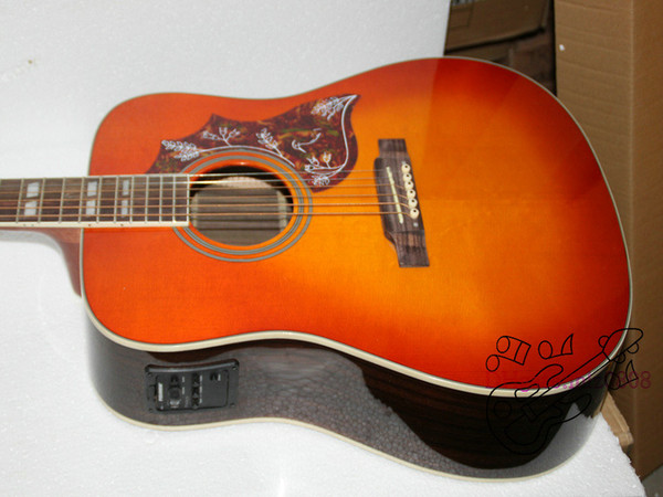 New Arrival custom Lemon Burst Acoustic Electric Guitar High Quality Cheap