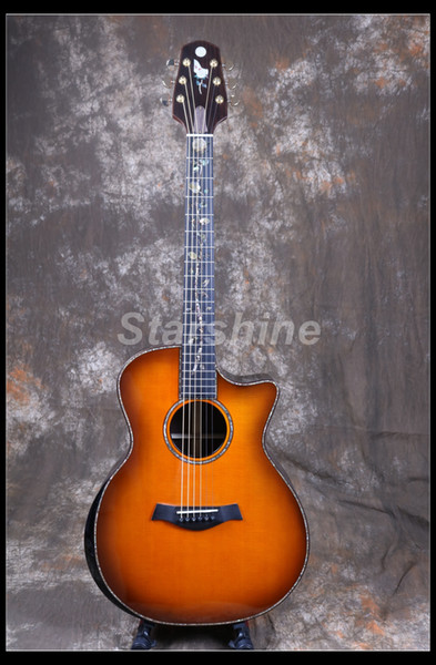 Starshine Top Quality Customized Acoustic Guitar ZZ-FC90 Solid Top Solid Rosewood Ebony Fingerboard Abalone Inlay Grover