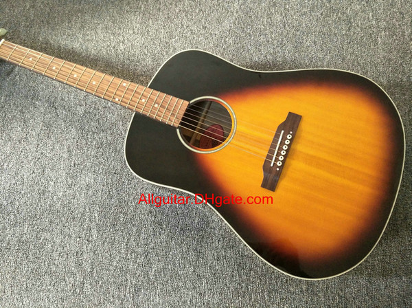 2017 new brand guitar J45 Sunburst wood acoustic guitar in stock China guitars