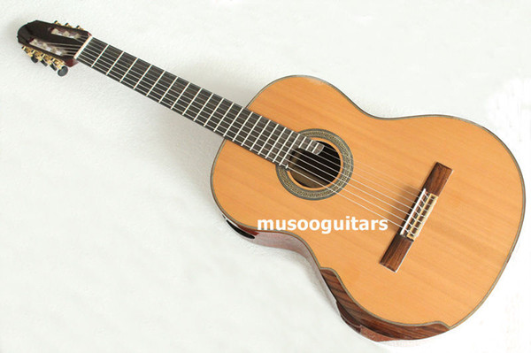 Musoo brand 7string acoustic guitar with all solid wood by handcraft in Nitro