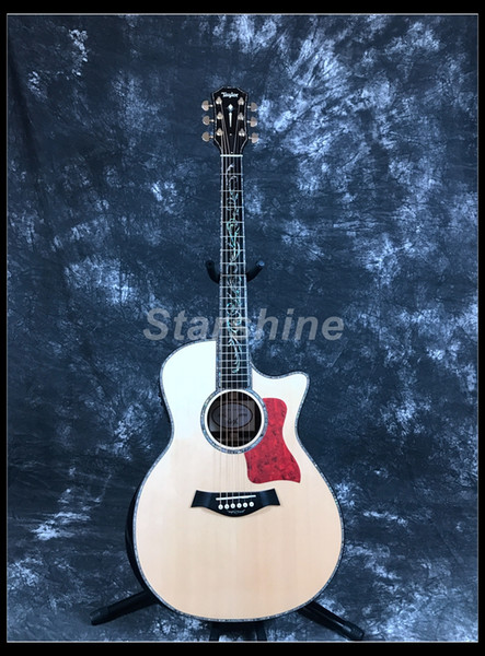 Starshine High Quality Acoustic Guitar ZZ-TY14 40 Ebony Fingerboard Solid Top Abalone Binding&Inlay Bone Nut Saddles