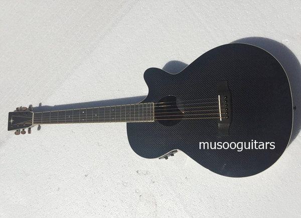 Musoo brand acoustic guitar both Carbon fiber material with EQ