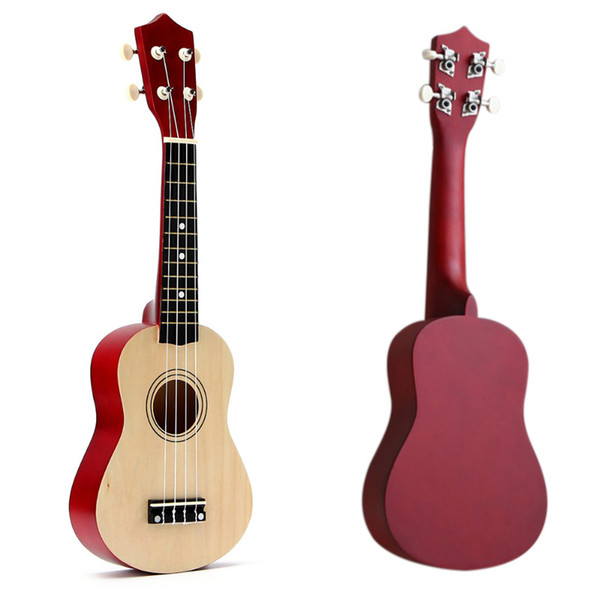 21 inch Soprano Ukulele 4 Strings Hawaiian Guitar Uke + String + Pick For Beginners kid Gift