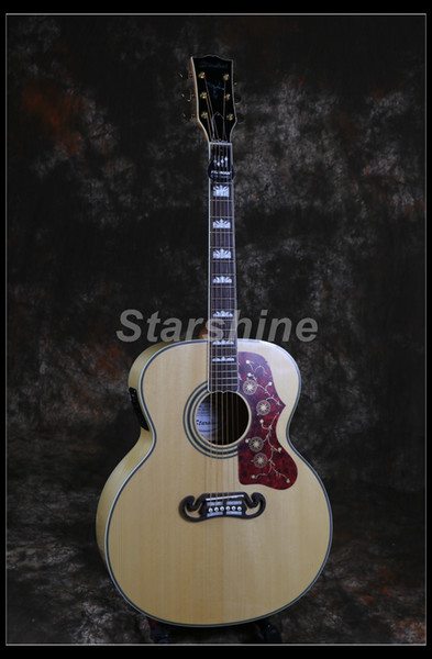 Starshine Electric Acoustic Guitar ZZ-DJ20 Jumbo Body 43 Grover D shape Guitar Bone Nut And Saddle