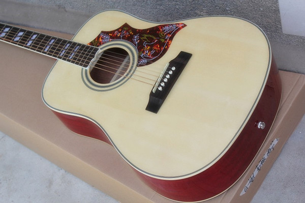 Wholesale Custom High Quality Burlywood Top Red Back & Sides Spruce Top Rosewood Fretboard 41