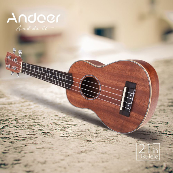 21'' Ukelele Ukulele Hawaiian Guitar Mahogany Aquila Rosewood Fretboard Bridge Soprano Stringed Instrument 4 Strings