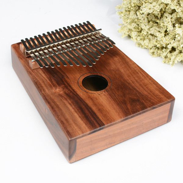 Crazy2019 17 Sound Kalimba Thumb Musical Instrument Blossom Core Lovesickness Wood Veneer Practice Hand Finger Organ